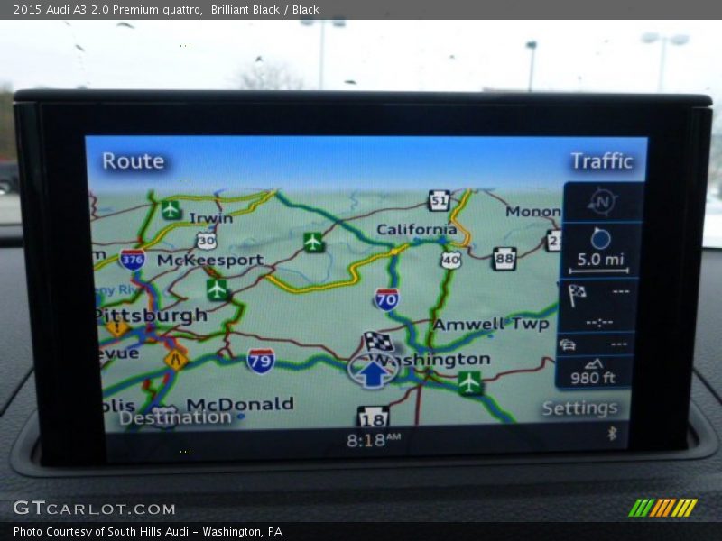 Brilliant Black / Black 2015 Audi A3 2.0 Premium quattro