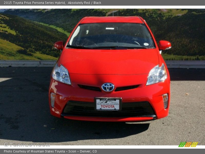 Absolutely Red / Black 2015 Toyota Prius Persona Series Hybrid