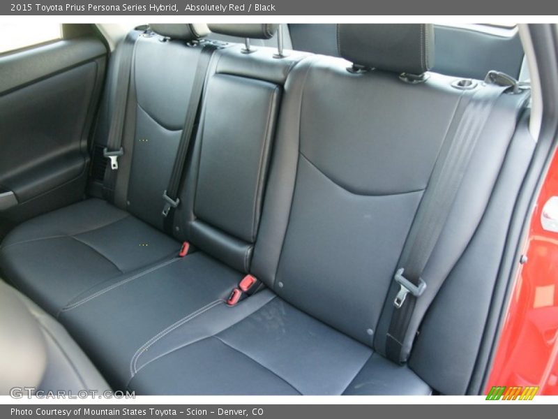 Rear Seat of 2015 Prius Persona Series Hybrid
