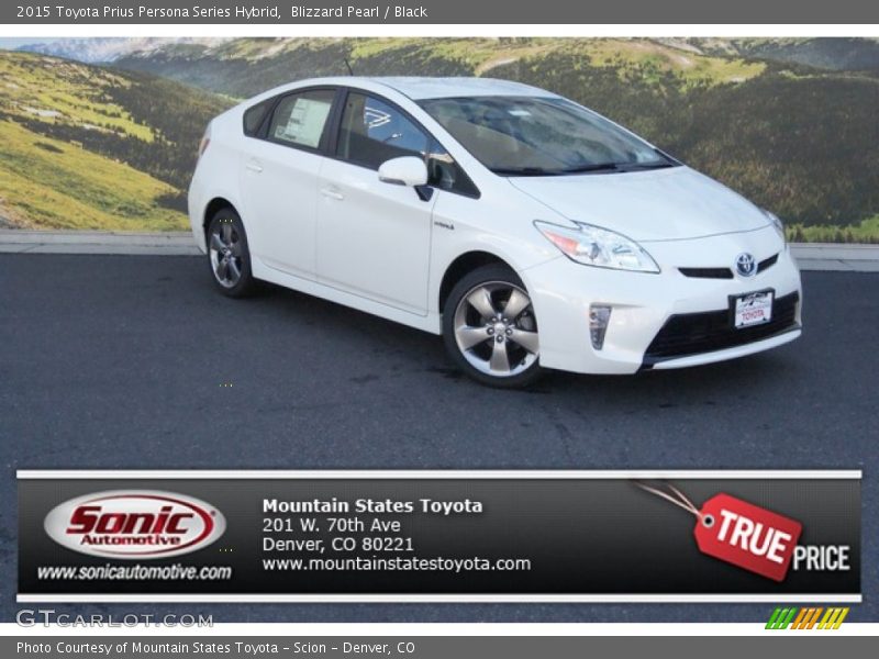 Blizzard Pearl / Black 2015 Toyota Prius Persona Series Hybrid