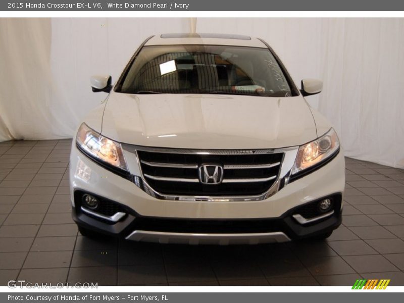 White Diamond Pearl / Ivory 2015 Honda Crosstour EX-L V6