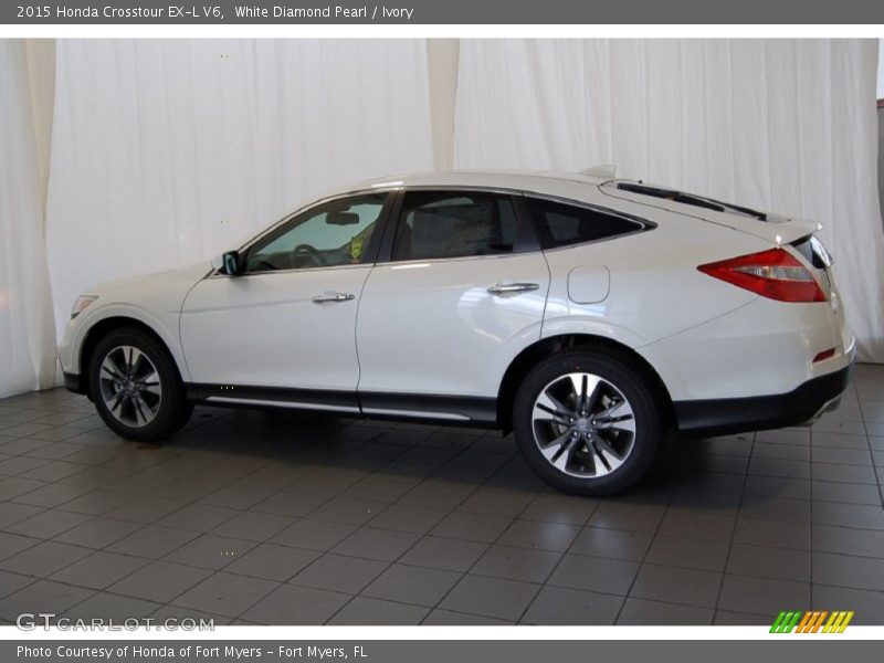 White Diamond Pearl / Ivory 2015 Honda Crosstour EX-L V6