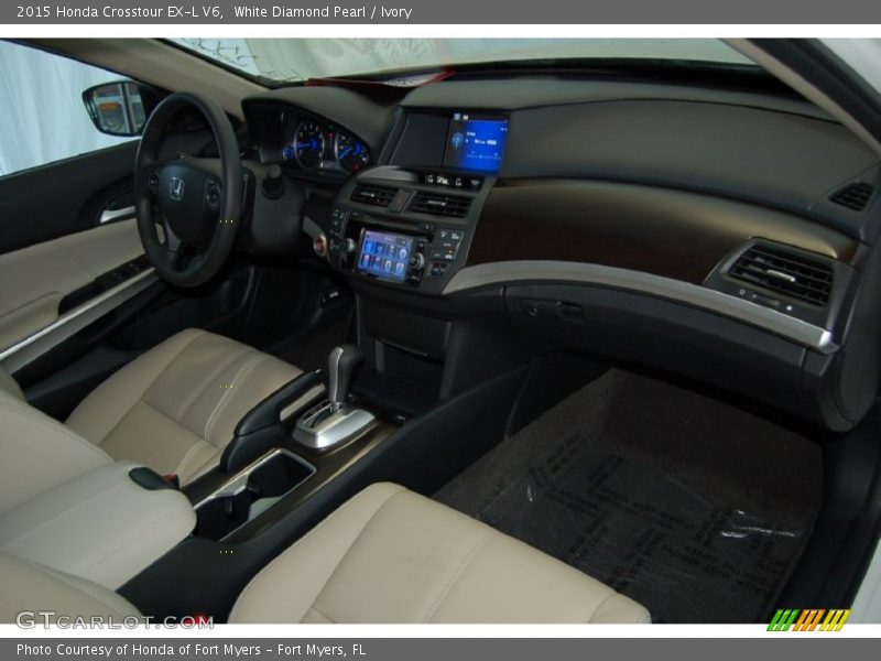 White Diamond Pearl / Ivory 2015 Honda Crosstour EX-L V6