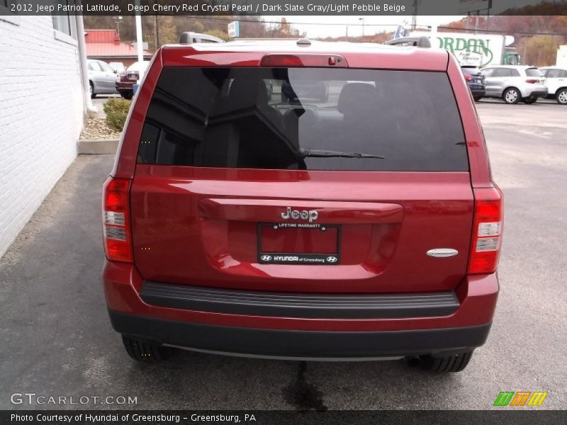 Deep Cherry Red Crystal Pearl / Dark Slate Gray/Light Pebble Beige 2012 Jeep Patriot Latitude