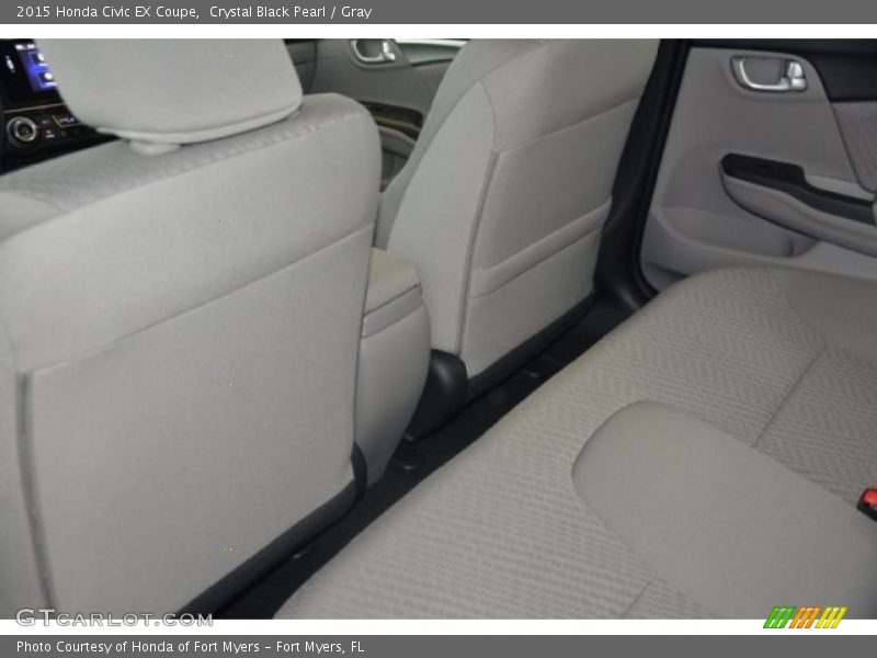 Crystal Black Pearl / Gray 2015 Honda Civic EX Coupe
