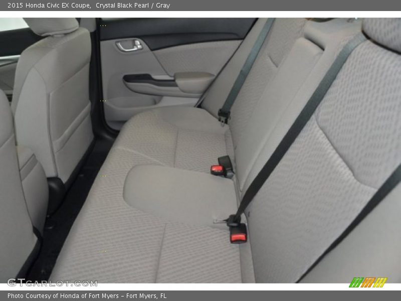 Crystal Black Pearl / Gray 2015 Honda Civic EX Coupe