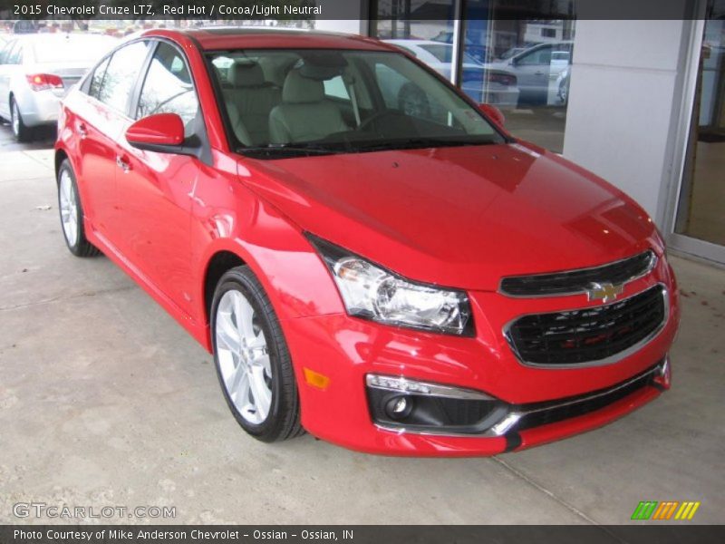 Red Hot / Cocoa/Light Neutral 2015 Chevrolet Cruze LTZ