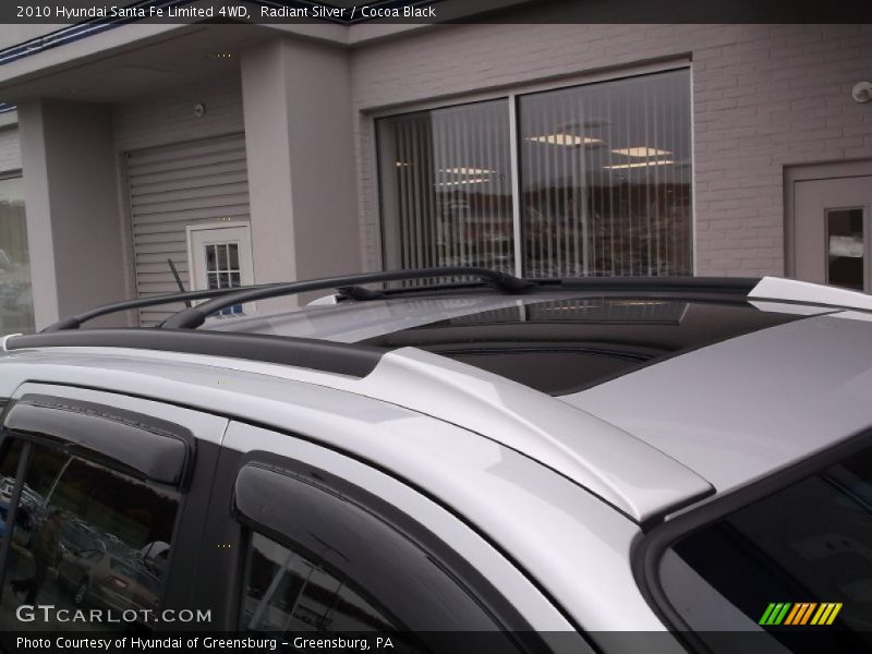 Radiant Silver / Cocoa Black 2010 Hyundai Santa Fe Limited 4WD