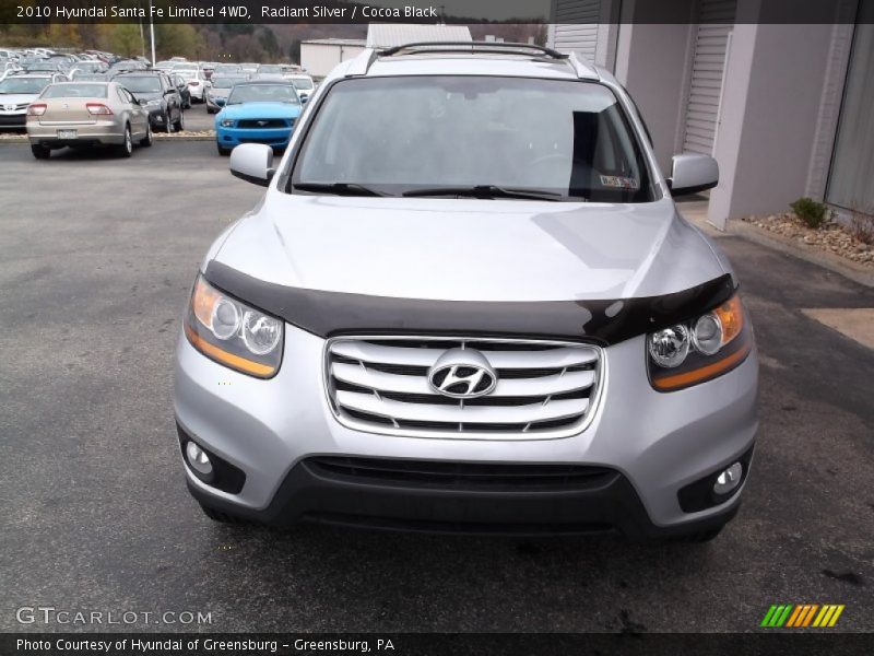 Radiant Silver / Cocoa Black 2010 Hyundai Santa Fe Limited 4WD