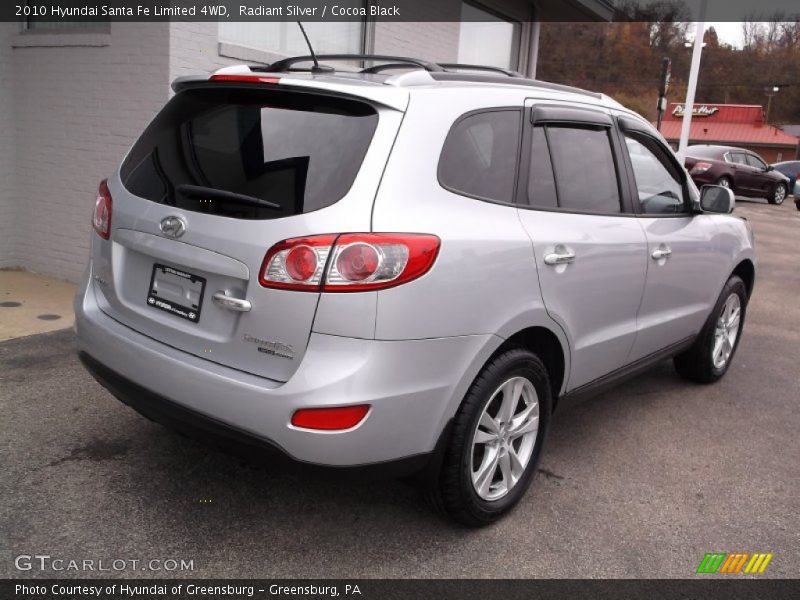 Radiant Silver / Cocoa Black 2010 Hyundai Santa Fe Limited 4WD