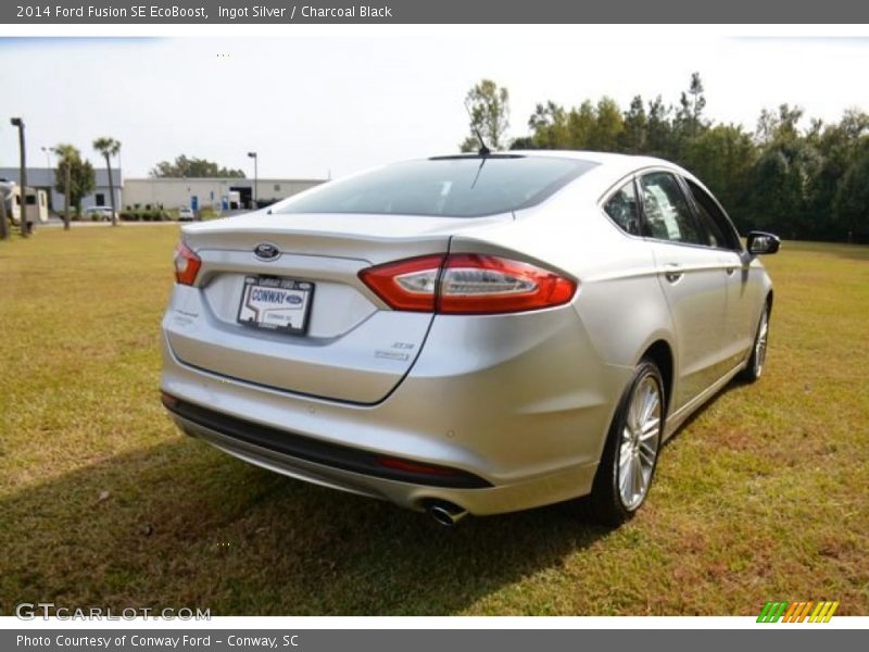 Ingot Silver / Charcoal Black 2014 Ford Fusion SE EcoBoost