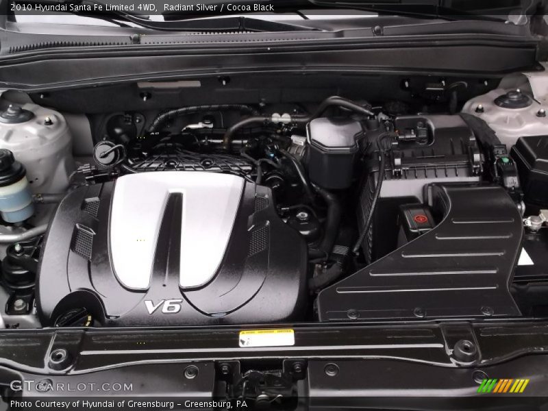 Radiant Silver / Cocoa Black 2010 Hyundai Santa Fe Limited 4WD