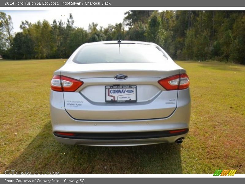 Ingot Silver / Charcoal Black 2014 Ford Fusion SE EcoBoost