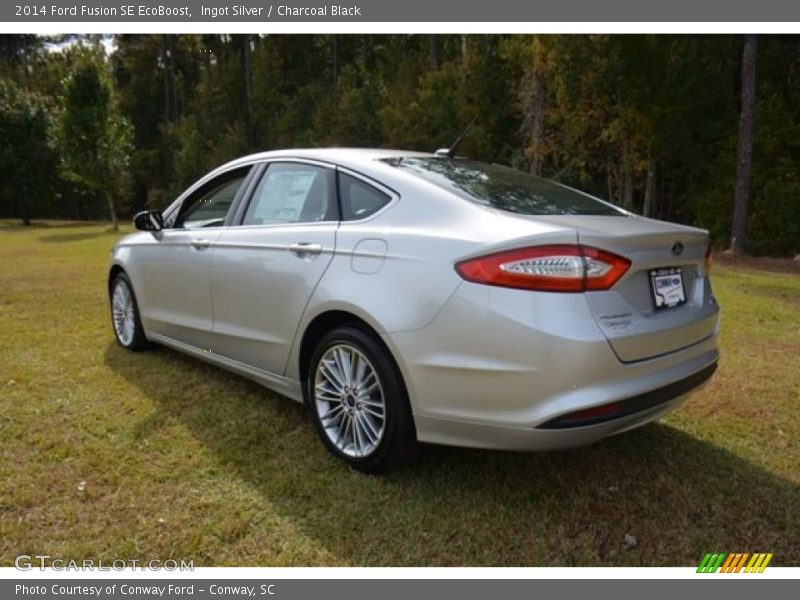 Ingot Silver / Charcoal Black 2014 Ford Fusion SE EcoBoost