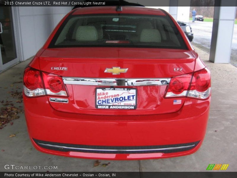 Red Hot / Cocoa/Light Neutral 2015 Chevrolet Cruze LTZ