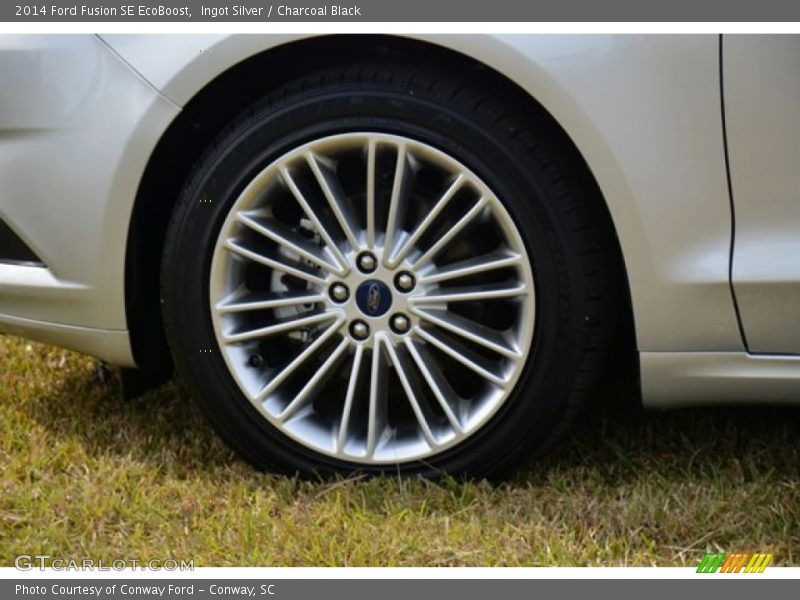 Ingot Silver / Charcoal Black 2014 Ford Fusion SE EcoBoost