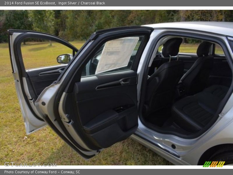 Ingot Silver / Charcoal Black 2014 Ford Fusion SE EcoBoost