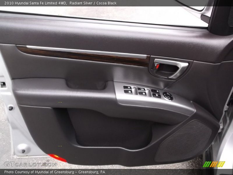 Radiant Silver / Cocoa Black 2010 Hyundai Santa Fe Limited 4WD