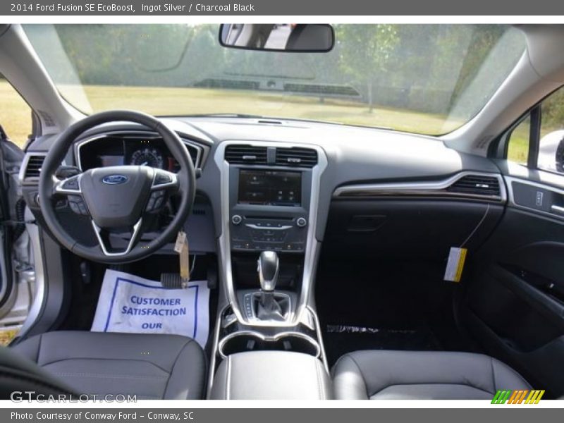 Ingot Silver / Charcoal Black 2014 Ford Fusion SE EcoBoost