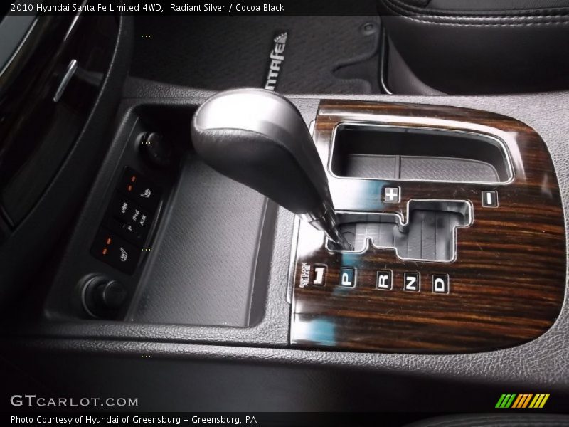 Radiant Silver / Cocoa Black 2010 Hyundai Santa Fe Limited 4WD