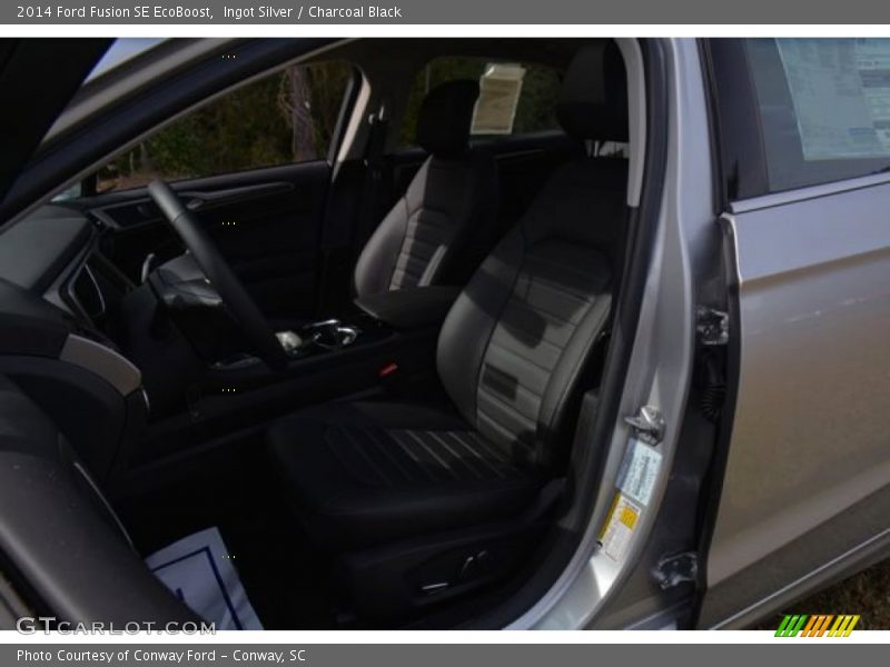 Ingot Silver / Charcoal Black 2014 Ford Fusion SE EcoBoost