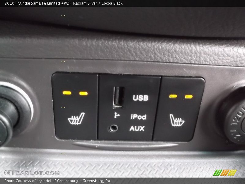 Radiant Silver / Cocoa Black 2010 Hyundai Santa Fe Limited 4WD