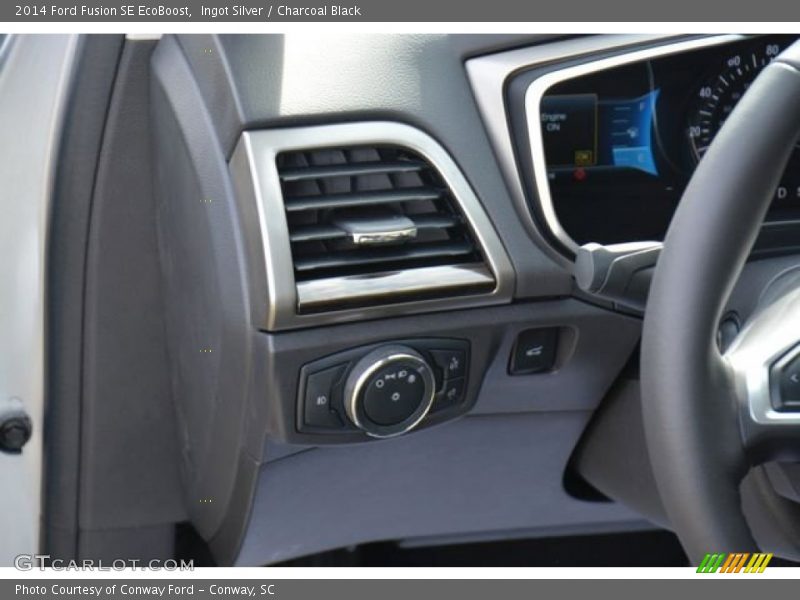Ingot Silver / Charcoal Black 2014 Ford Fusion SE EcoBoost