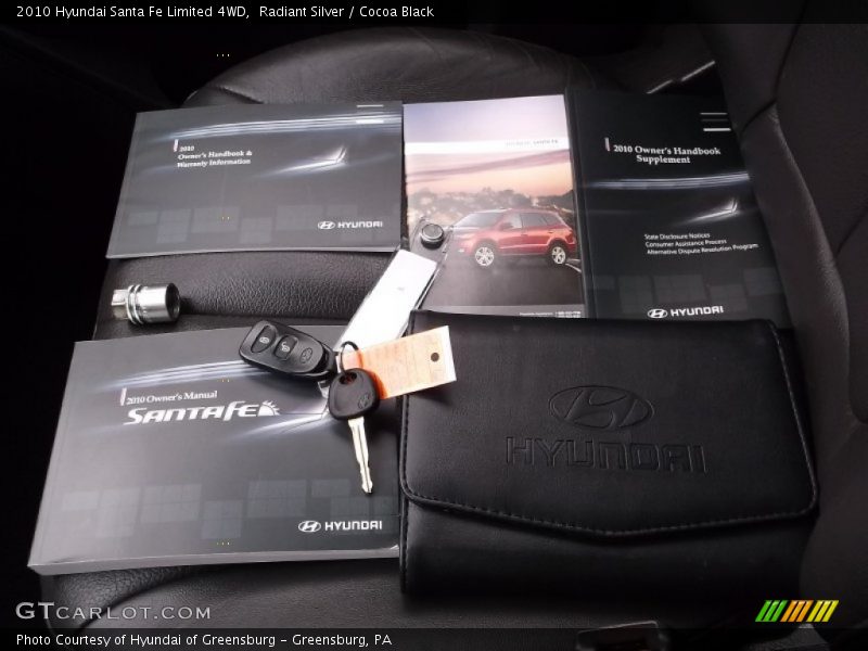 Radiant Silver / Cocoa Black 2010 Hyundai Santa Fe Limited 4WD