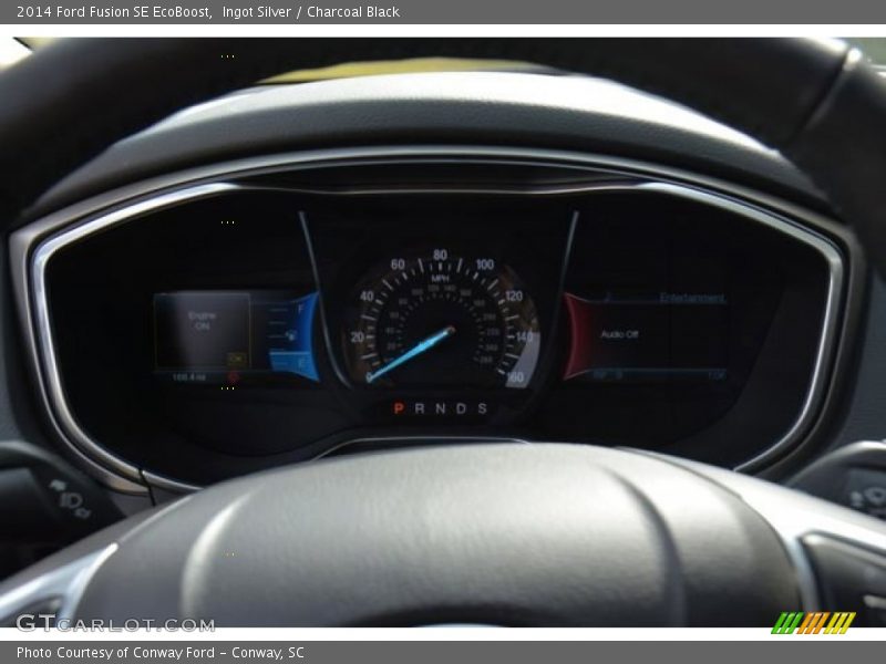 Ingot Silver / Charcoal Black 2014 Ford Fusion SE EcoBoost