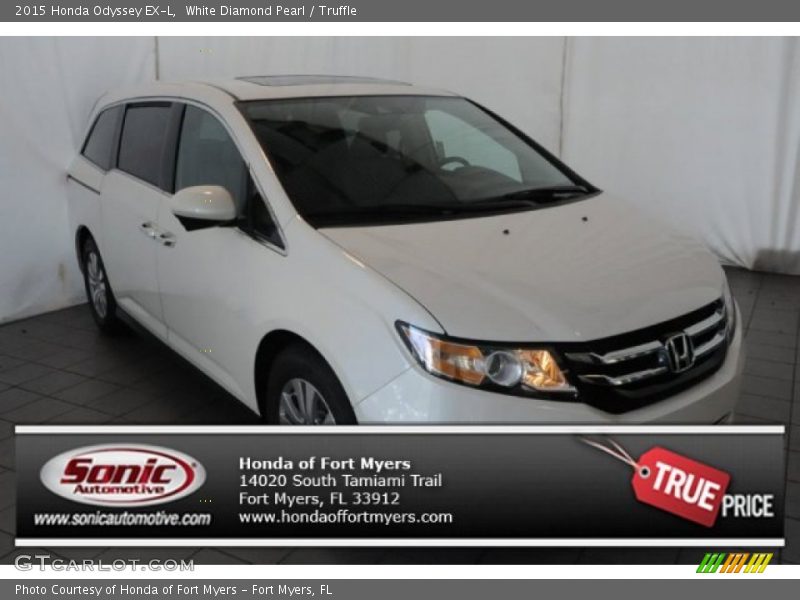White Diamond Pearl / Truffle 2015 Honda Odyssey EX-L
