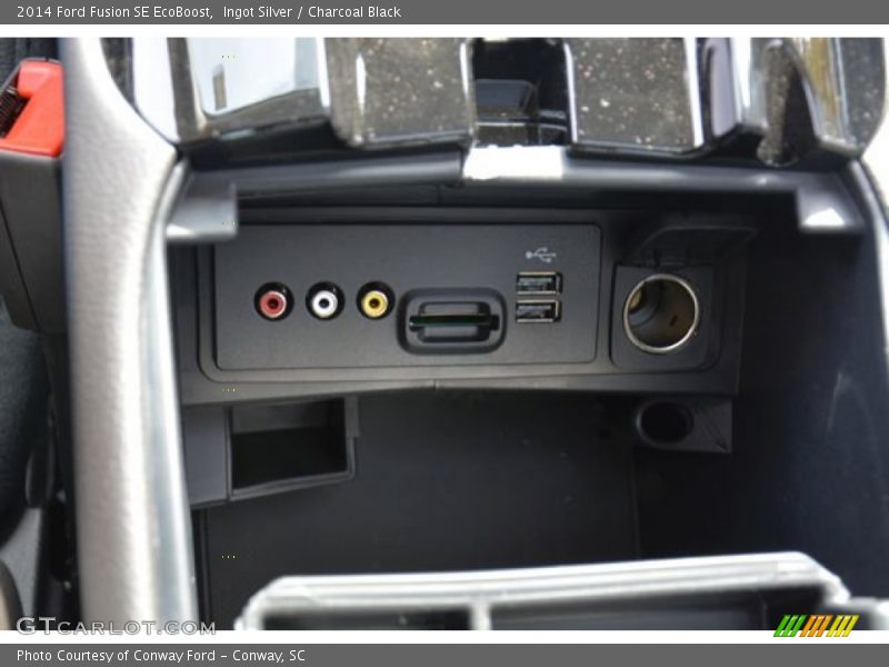 Ingot Silver / Charcoal Black 2014 Ford Fusion SE EcoBoost