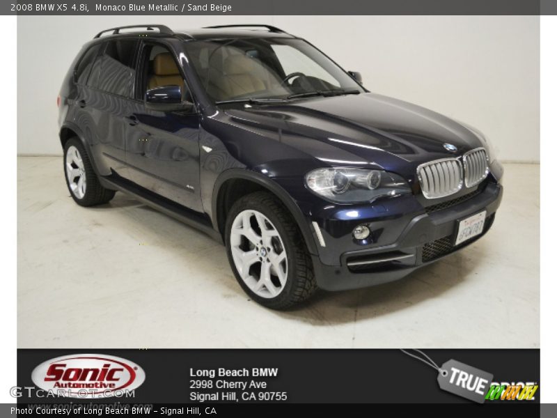 Monaco Blue Metallic / Sand Beige 2008 BMW X5 4.8i