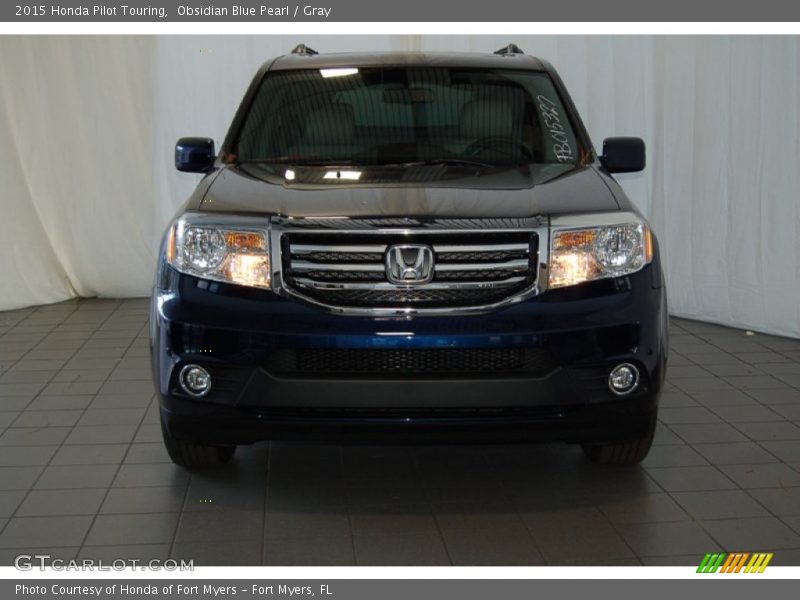 Obsidian Blue Pearl / Gray 2015 Honda Pilot Touring
