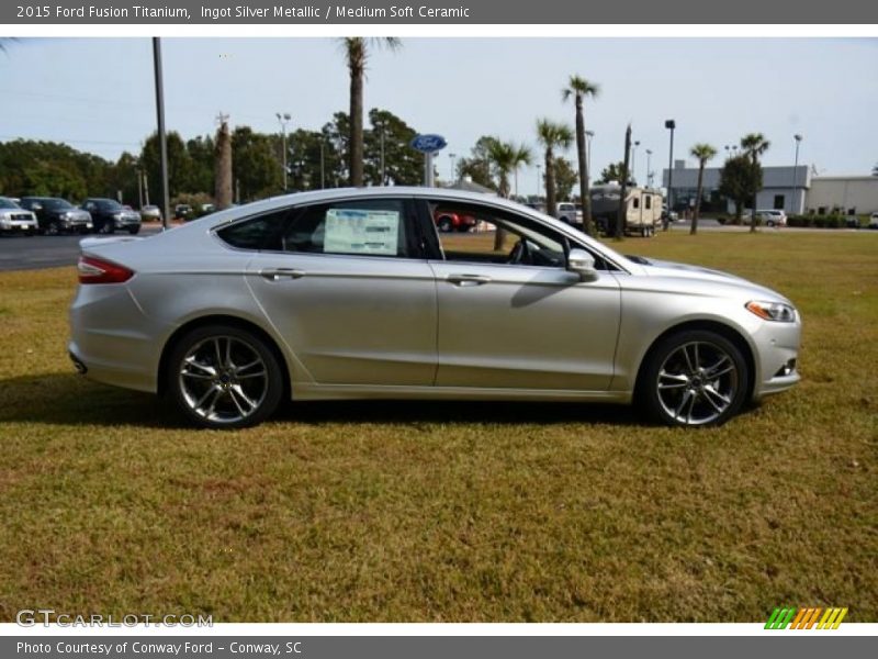 Ingot Silver Metallic / Medium Soft Ceramic 2015 Ford Fusion Titanium