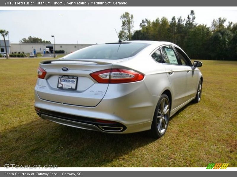Ingot Silver Metallic / Medium Soft Ceramic 2015 Ford Fusion Titanium
