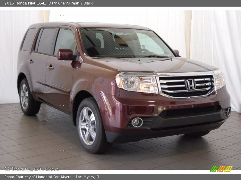 Dark Cherry Pearl / Black 2015 Honda Pilot EX-L