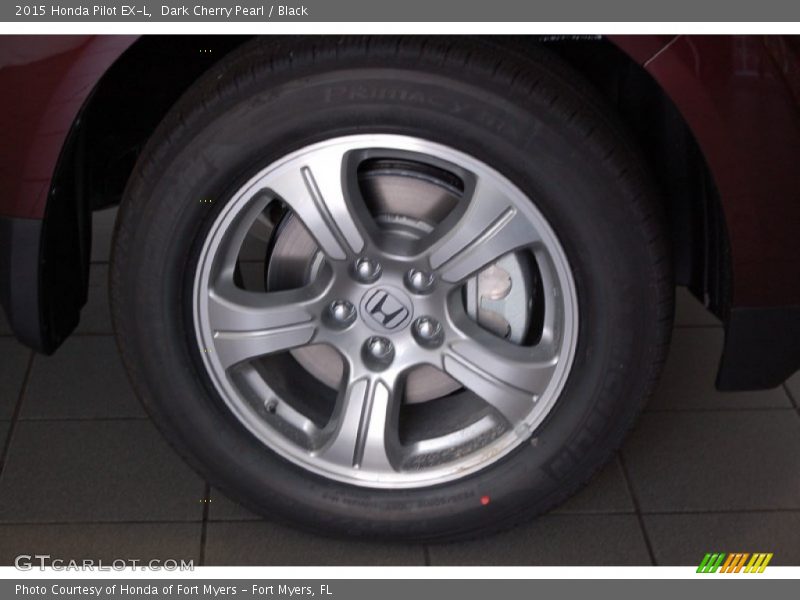 Dark Cherry Pearl / Black 2015 Honda Pilot EX-L