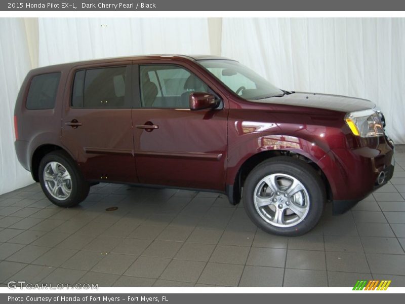 Dark Cherry Pearl / Black 2015 Honda Pilot EX-L