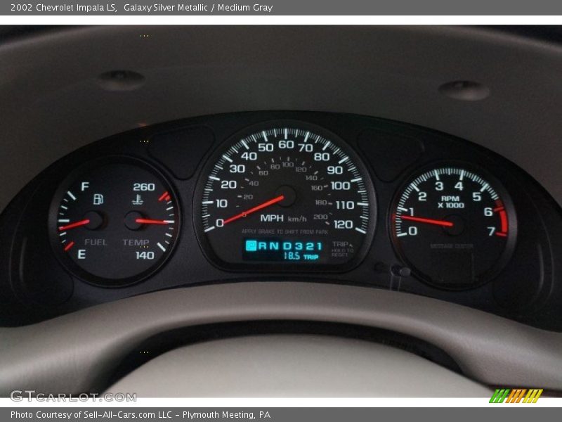 Galaxy Silver Metallic / Medium Gray 2002 Chevrolet Impala LS