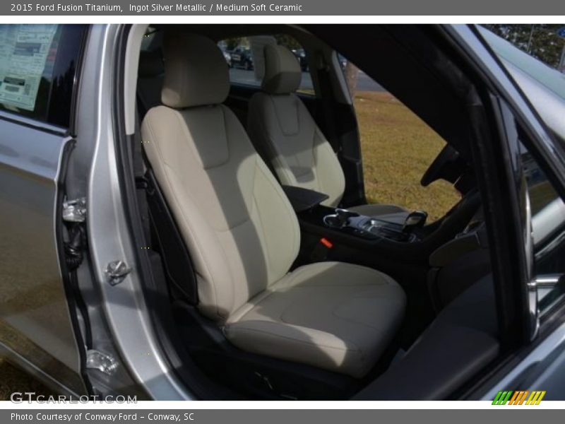 Ingot Silver Metallic / Medium Soft Ceramic 2015 Ford Fusion Titanium