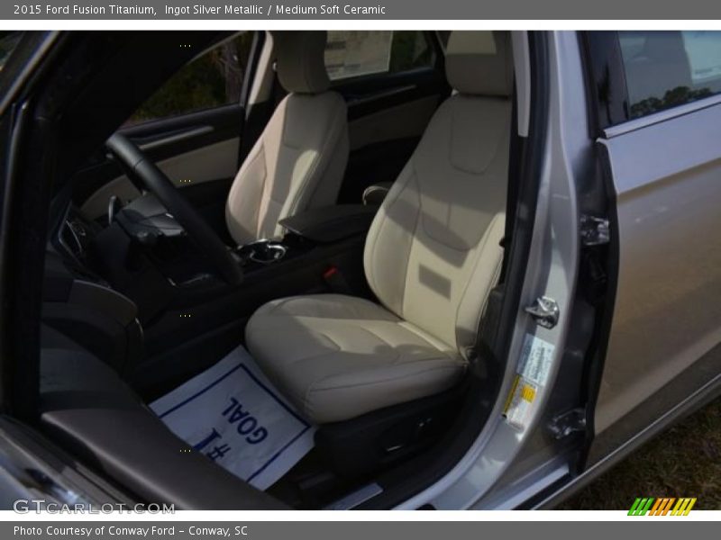 Ingot Silver Metallic / Medium Soft Ceramic 2015 Ford Fusion Titanium