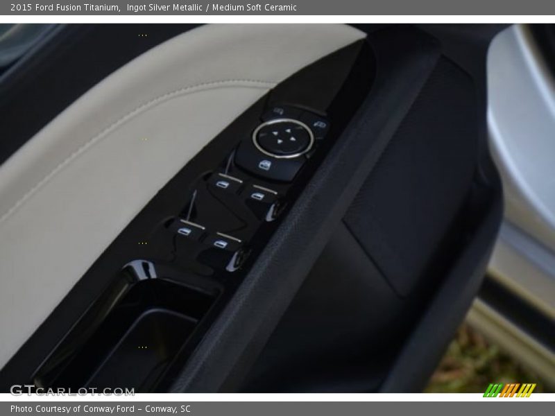 Ingot Silver Metallic / Medium Soft Ceramic 2015 Ford Fusion Titanium
