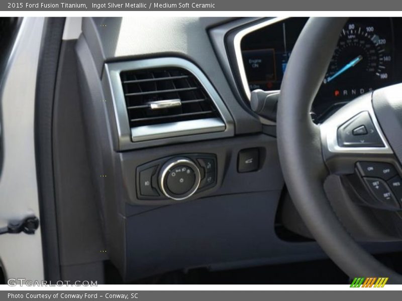 Ingot Silver Metallic / Medium Soft Ceramic 2015 Ford Fusion Titanium