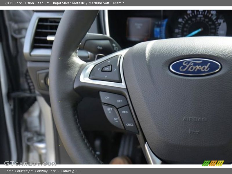 Ingot Silver Metallic / Medium Soft Ceramic 2015 Ford Fusion Titanium