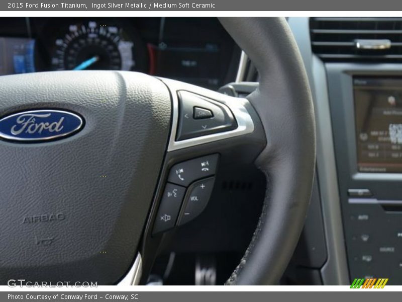 Ingot Silver Metallic / Medium Soft Ceramic 2015 Ford Fusion Titanium