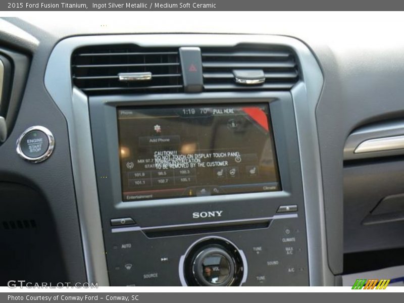 Ingot Silver Metallic / Medium Soft Ceramic 2015 Ford Fusion Titanium