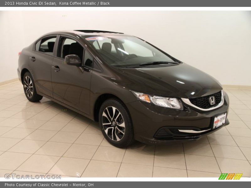 Kona Coffee Metallic / Black 2013 Honda Civic EX Sedan