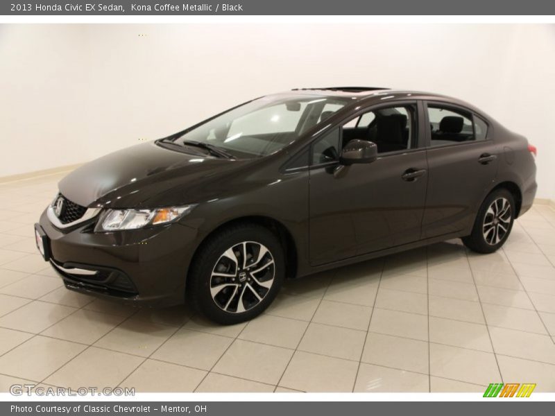 Kona Coffee Metallic / Black 2013 Honda Civic EX Sedan