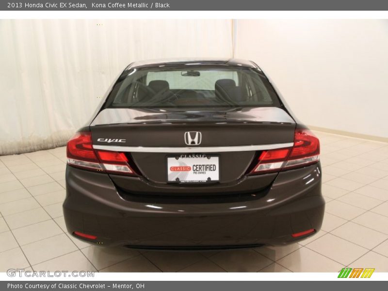 Kona Coffee Metallic / Black 2013 Honda Civic EX Sedan