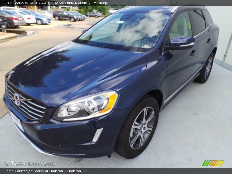 Caspian Blue Metallic / Soft Beige 2015 Volvo XC60 T6 AWD
